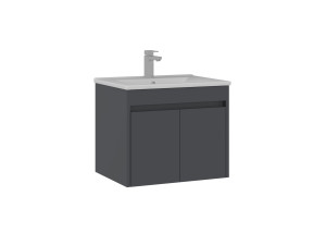 Meuble Vasque "Side 65 v2" - 65 x 45 x 52 cm - Matte Anthracite