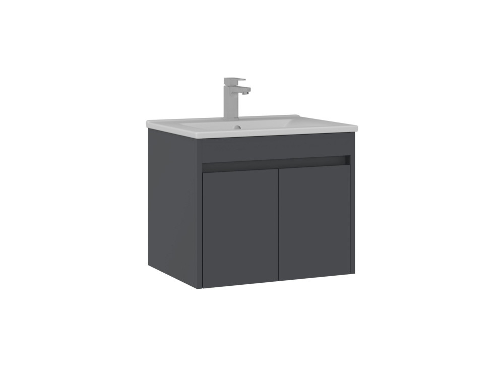 Meuble Vasque "Side 65 v2" - 65 x 45 x 52 cm - Matte Anthracite