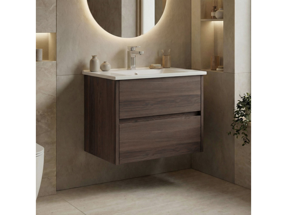 Meuble Vasque "Side 65 v2" - 65 x 45 x 52 cm - Dark Walnut