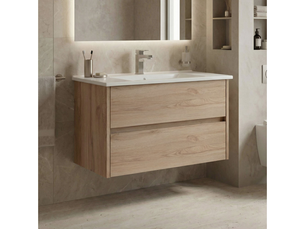 Meuble Vasque "Side 85 v2" - 85 x 45 x 52 cm - Oak