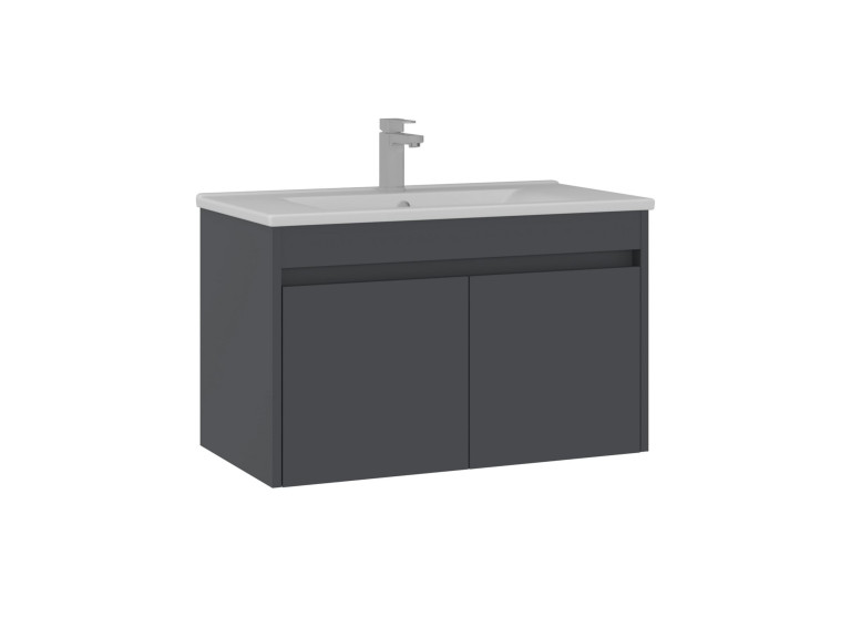 Meuble Vasque "Side 85 v2" - 85 x 45 x 52 cm - Matte Anthracite