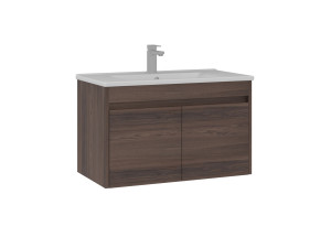 Meuble Vasque "Side 85 v2" - 85 x 45 x 52 cm - Dark Walnut