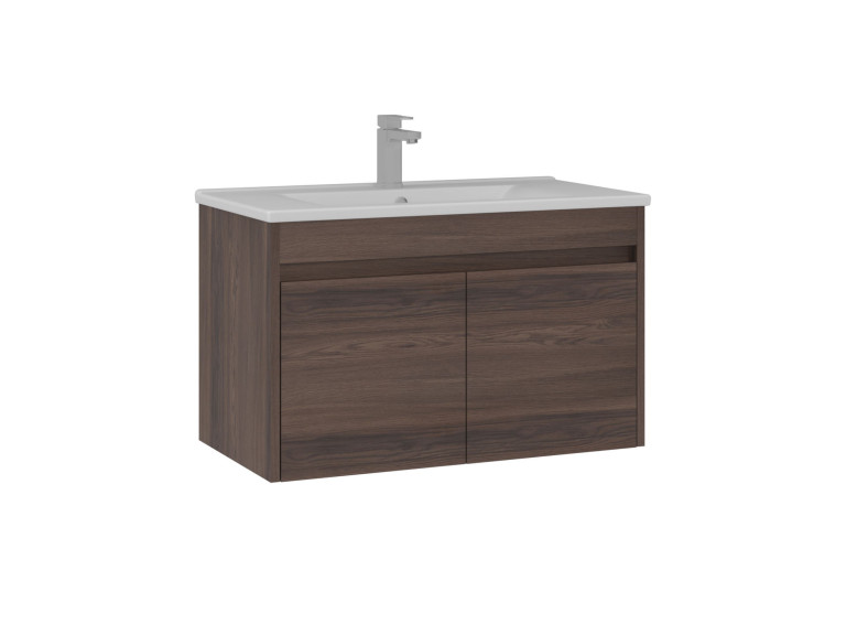 Meuble Vasque "Side 85 v2" - 85 x 45 x 52 cm - Dark Walnut