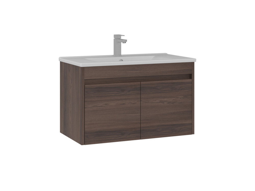 Meuble Vasque "Side 85 v2" - 85 x 45 x 52 cm - Dark Walnut