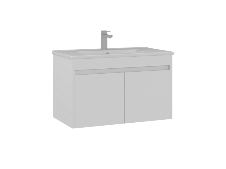 Meuble Vasque "Side 85 v2" - 85 x 45 x 52 cm - Matte White