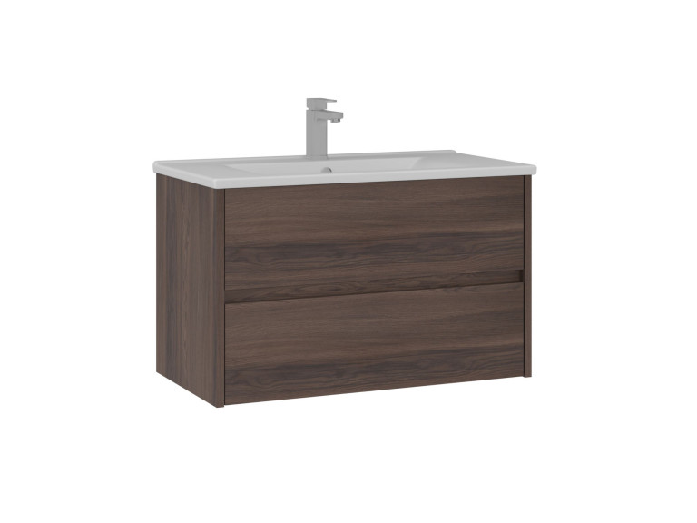 Meuble Vasque "Side 85 v2" - 85 x 45 x 52 cm - Dark Walnut