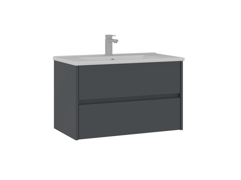 Meuble Vasque "Side 85 v2" - 85 x 45 x 52 cm - Matte Anthracite