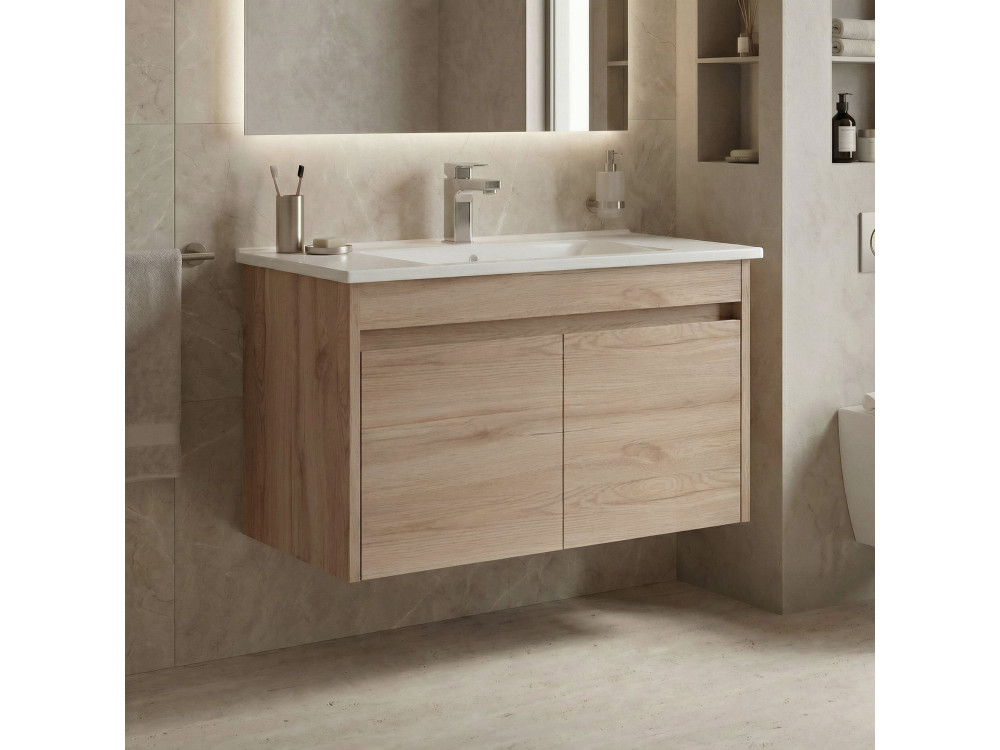 Meuble Vasque "Side 85 v2" - 85 x 45 x 52 cm - Oak