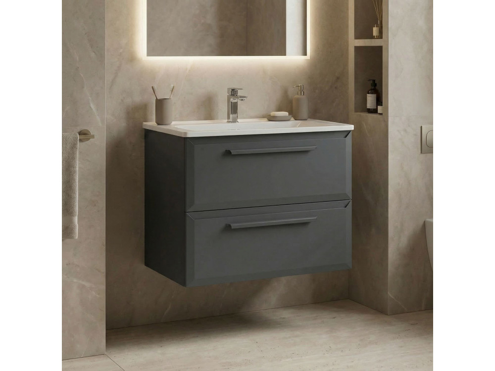 Meuble Vasque "Nuvola 65 v2" - 65 x 50 x 62 cm - Anthracite