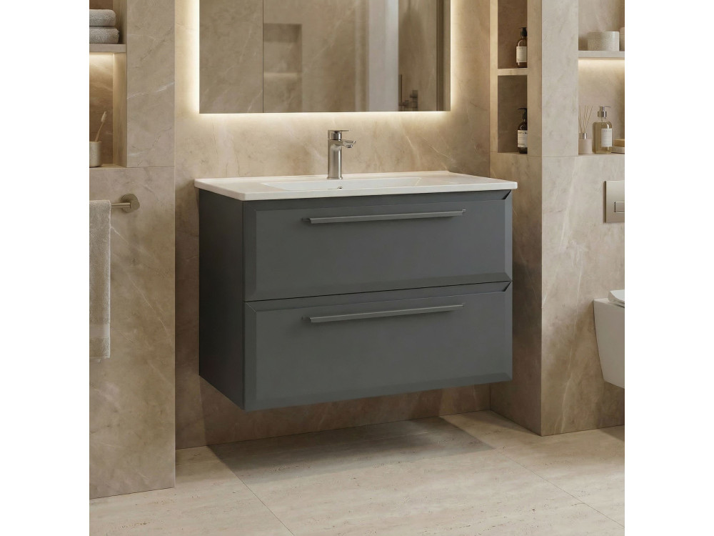 Meuble Vasque "Nuvola 80 v2" - 80 x 50 x 62 cm - Anthracite