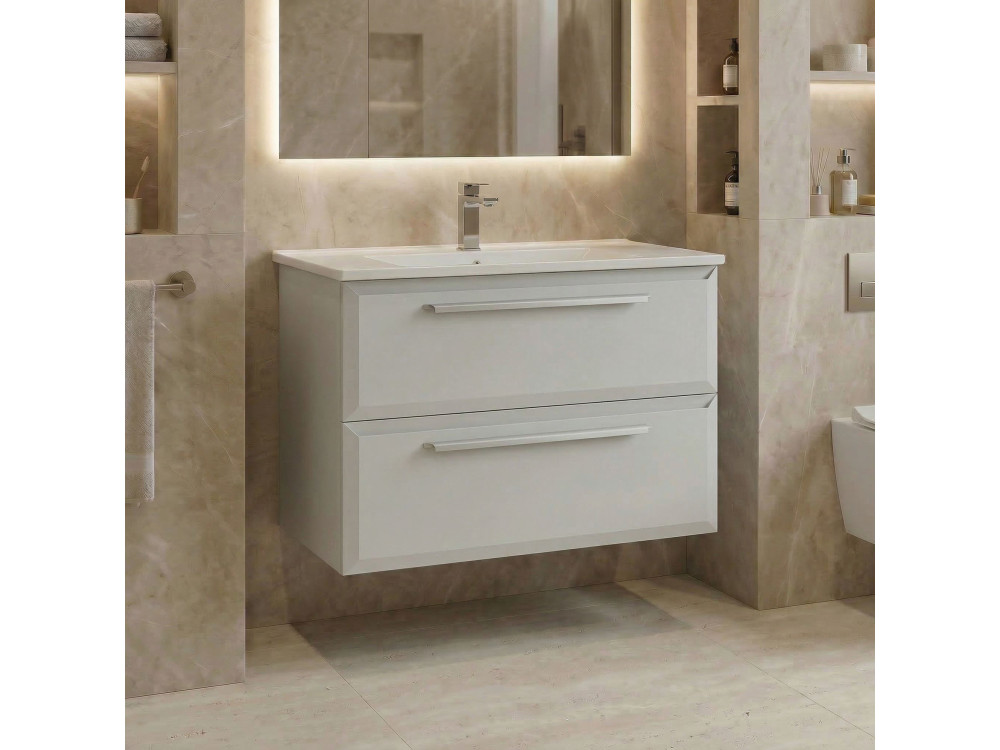 Meuble Vasque "Nuvola 80 v2" - 80 x 50 x 62 cm - Cashmere