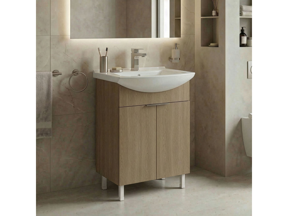 Meuble Vasque "Purus 55" - 55 x 50 x 83 cm - Sonomo Oak