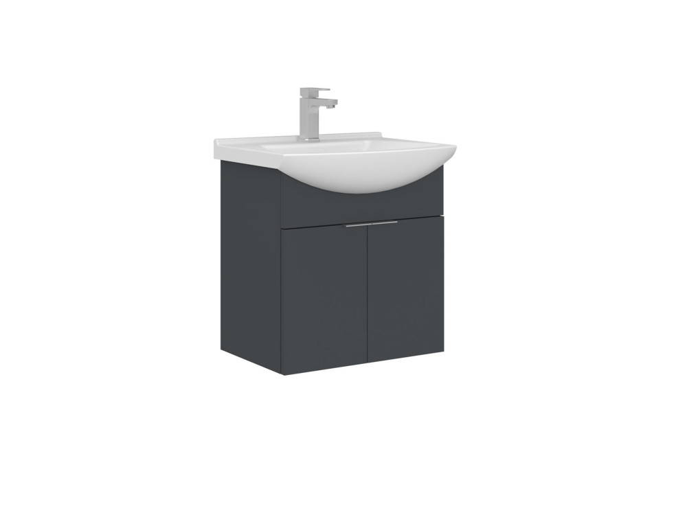 Meuble Vasque "Purus 55" - 55 x 50 x 58 cm - Matte Anthracite