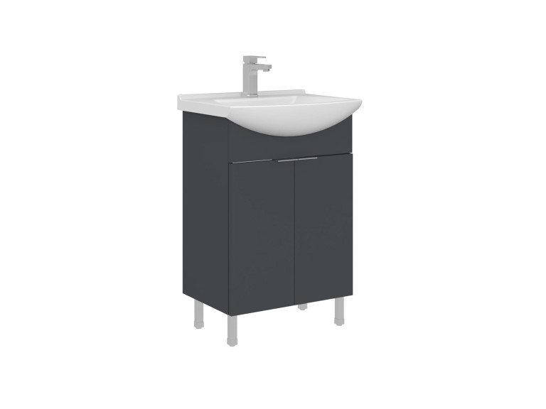 Meuble Vasque "Purus 55" - 55 x 50 x 83 cm - Matte Anthracite