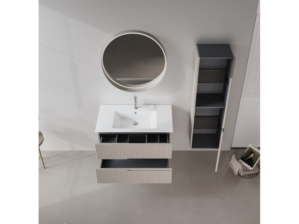 Meuble Vasque "Moonlight 90 v2" - 91 x 51 x 51 cm - Matte Mink