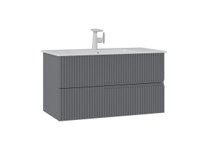 Meuble Vasque "Moonlight 90 v2" - 91 x 51 x 51 cm - Matte Grey