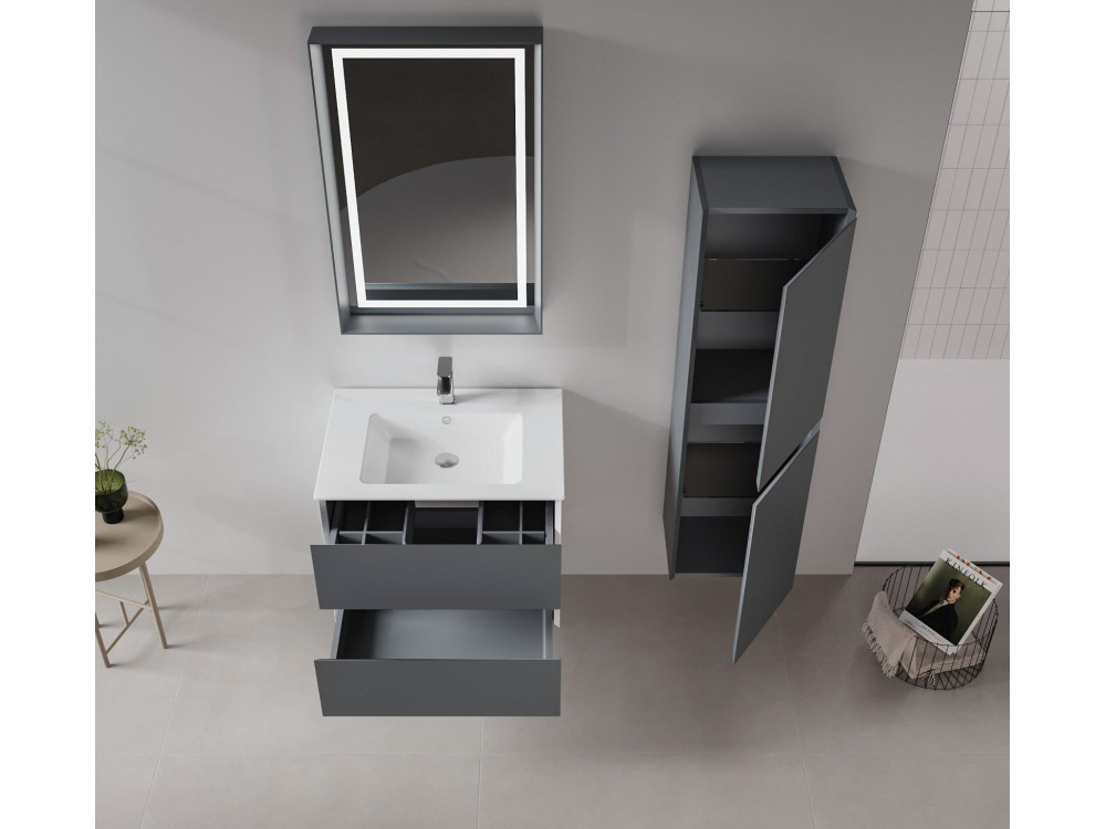Meuble Vasque "Nest 71 v2" - 71 x 51 x 55 cm - Matte Anthracite