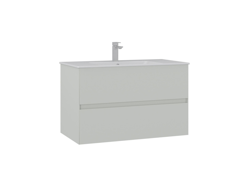 Meuble Vasque "Nest 91 v2" - 91 x 51 x 55 cm - Matte Cashmere