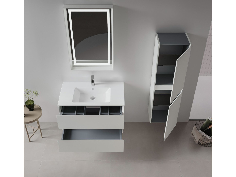 Meuble Vasque "Nest 91 v2" - 91 x 51 x 55 cm - Matte Cashmere