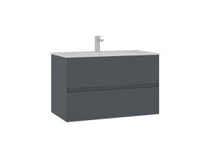 Meuble Vasque "Nest 91 v2" - 91 x 51 x 55 cm - Matte Anthracite