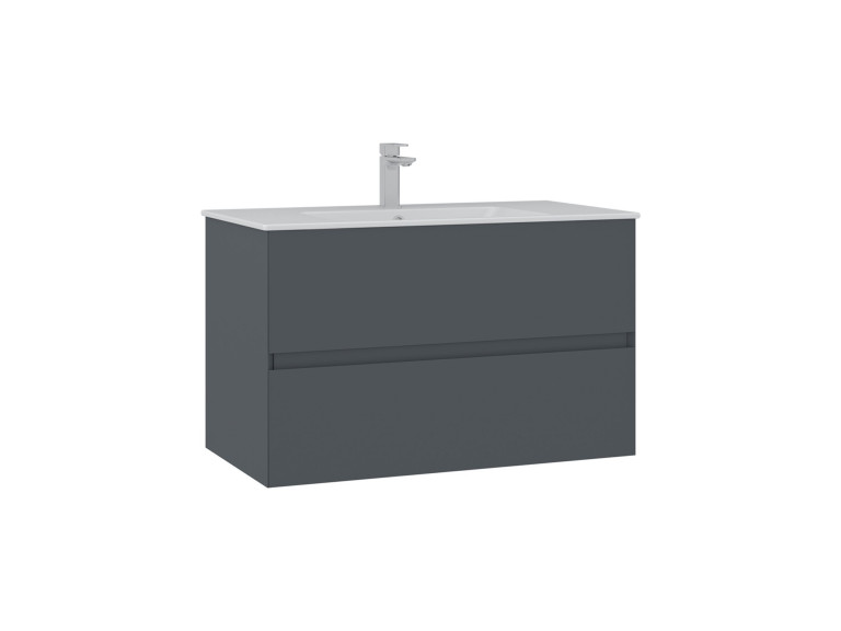 Meuble Vasque "Nest 91 v2" - 91 x 51 x 55 cm - Matte Anthracite