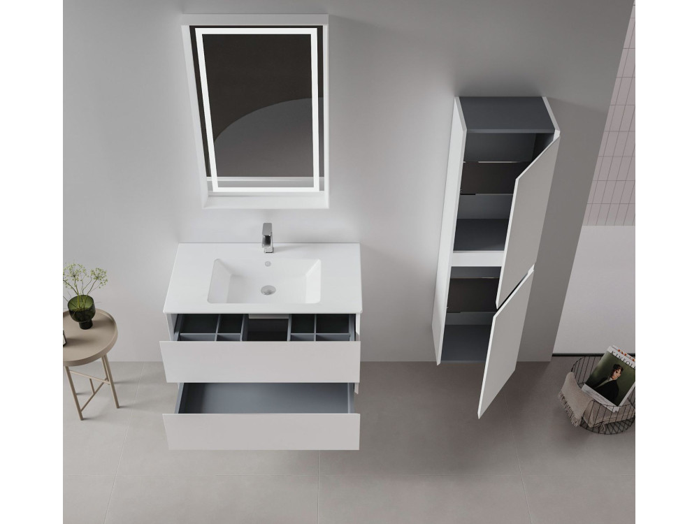 Meuble Vasque "Nest 91 v2" - 91 x 51 x 55 cm - Matte White