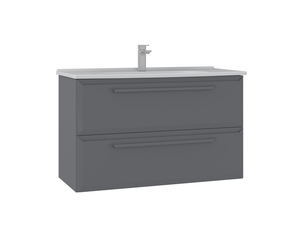 Meuble Vasque "Nuvola 100 v2" - 100 x 50 x 62 cm - Grey