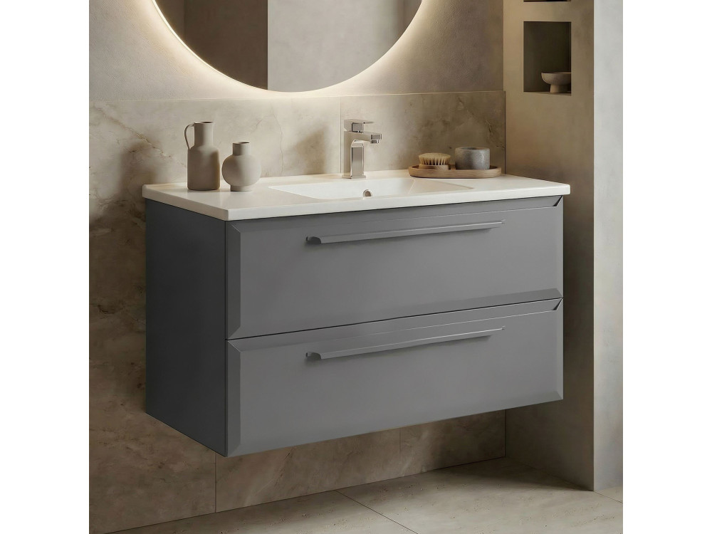 Meuble Vasque "Nuvola 100 v2" - 100 x 50 x 62 cm - Grey