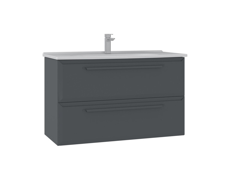 Meuble Vasque "Nuvola 100 v2" - 100 x 50 x 62 cm - Anthracite