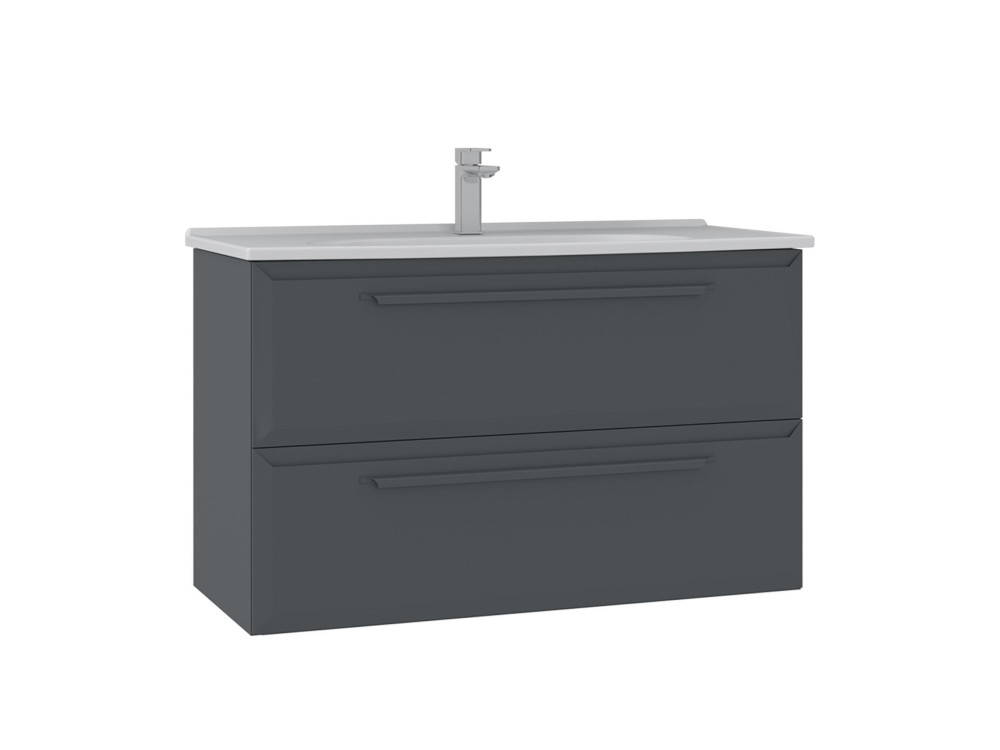 Meuble Vasque "Nuvola 100 v2" - 100 x 50 x 62 cm - Anthracite