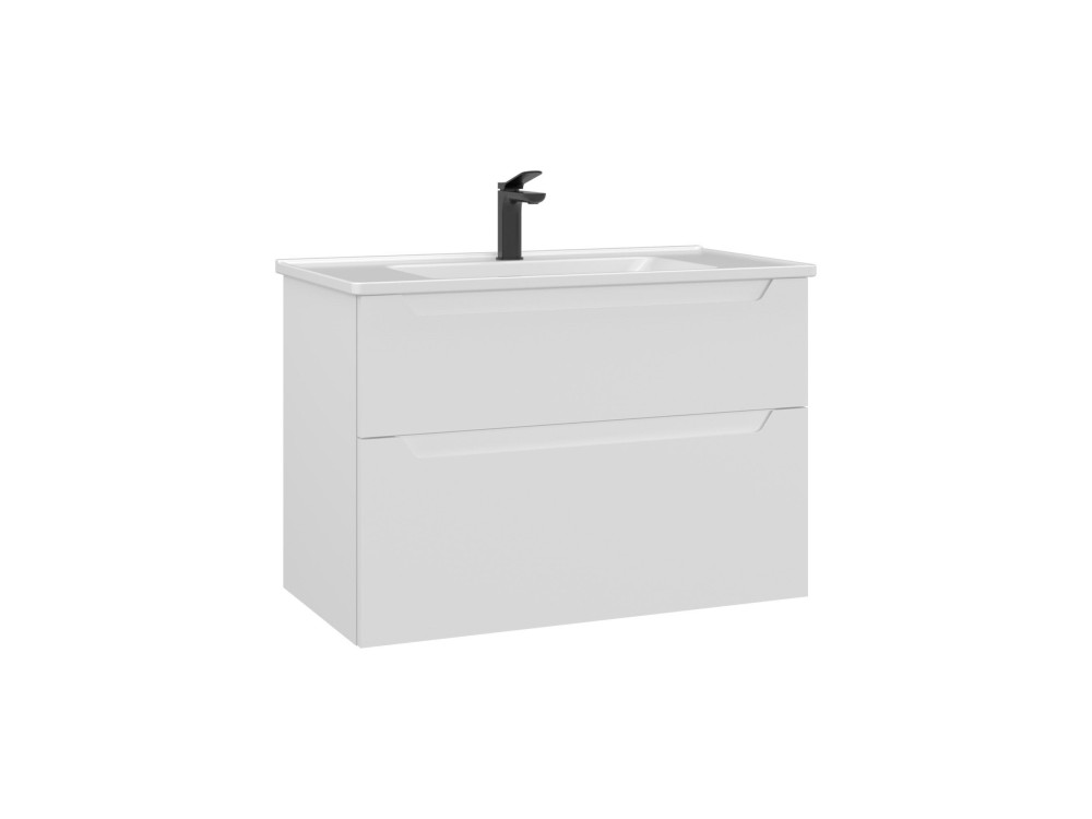 Meuble Vasque "Messina 85 v2" - 85 x 45 x 55 cm - Matte White
