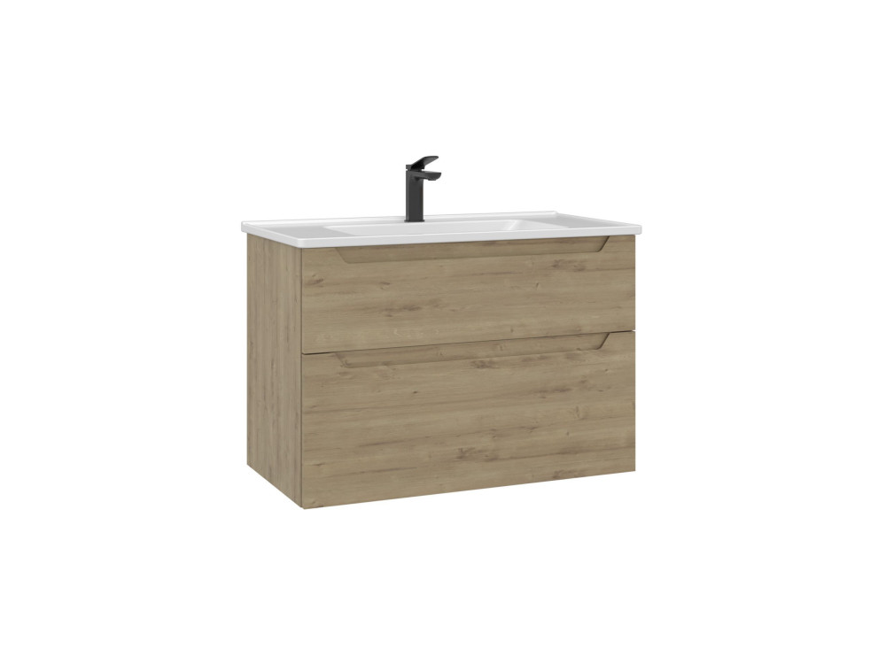 Meuble Vasque "Messina 85 v2" - 85 x 45 x 55 cm - Oak