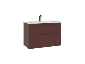 Meuble Vasque "Messina 85 v2" - 85 x 45 x 55 cm - Matte Red