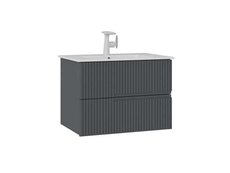Meuble Vasque "Moonlight 70 v2" - 71 x 51 x 51 cm - Matte Anthracite