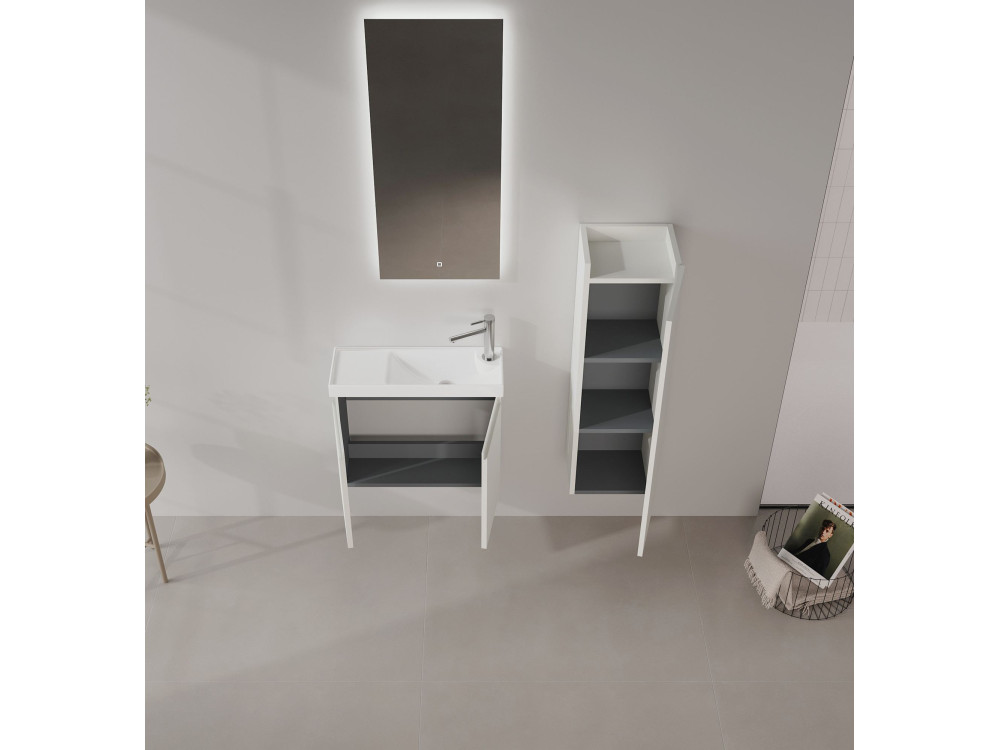 Meuble Vasque "Ferla 60" - 60 x 22 x 50 cm - Matte Cashmere