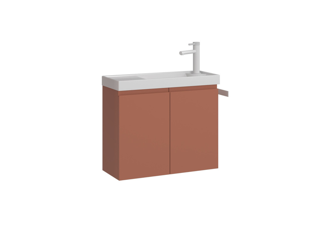 Meuble Vasque "Ferla 60" - 60 x 22 x 50 cm - Matte Cinnamon