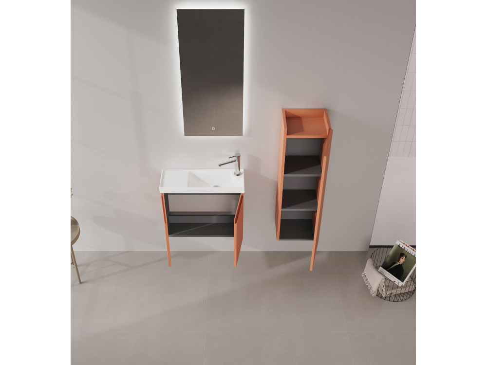 Meuble Vasque "Ferla 60" - 60 x 22 x 50 cm - Matte Cinnamon