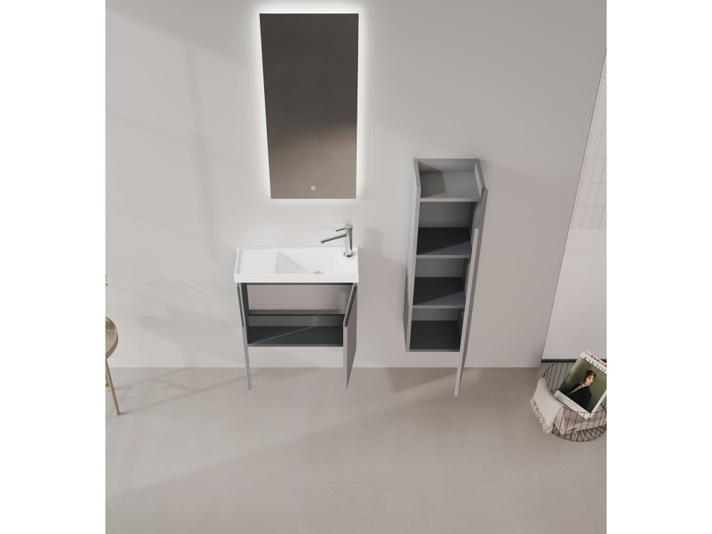 Meuble Vasque "Ferla 60" - 60 x 22 x 50 cm - Matte Grey