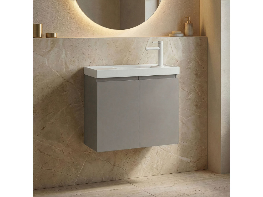 Meuble Vasque "Ferla 60" - 60 x 22 x 50 cm - Matte Mink
