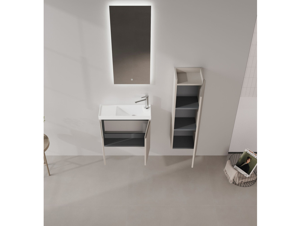 Meuble Vasque "Ferla 60" - 60 x 22 x 50 cm - Matte Mink