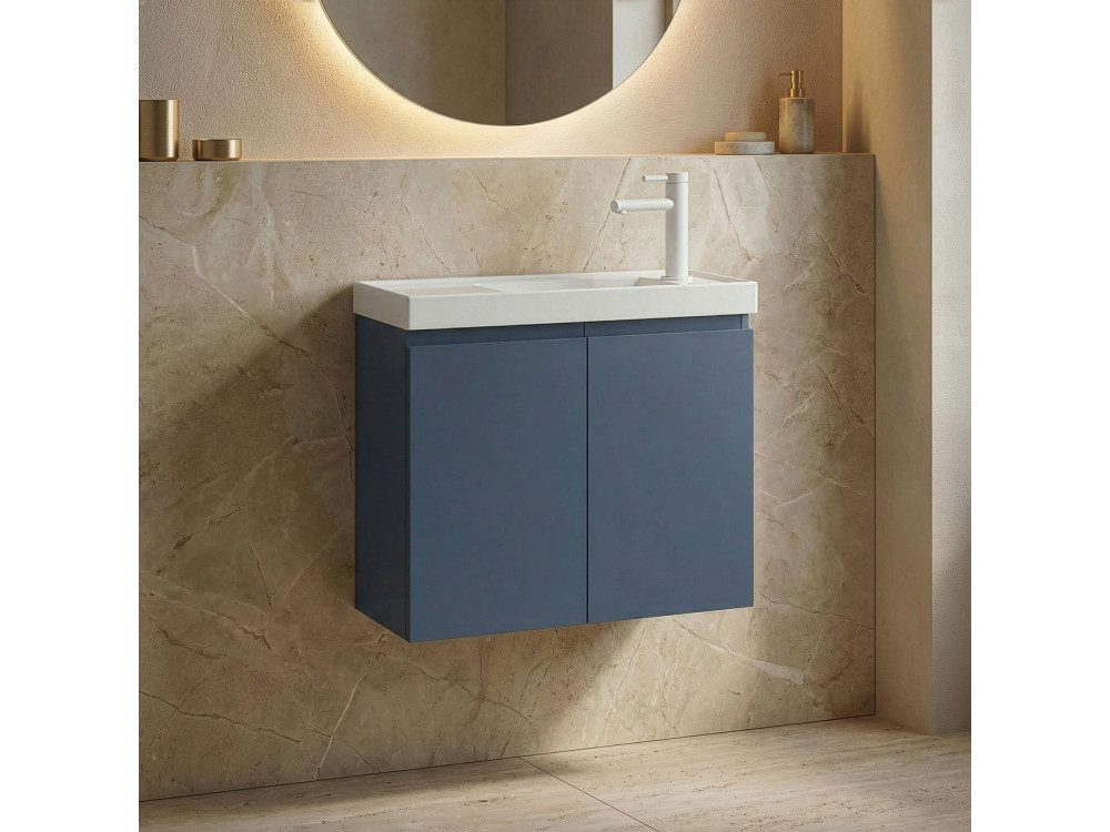 Meuble Vasque "Ferla 60" - 60 x 22 x 50 cm - Petrol Blue