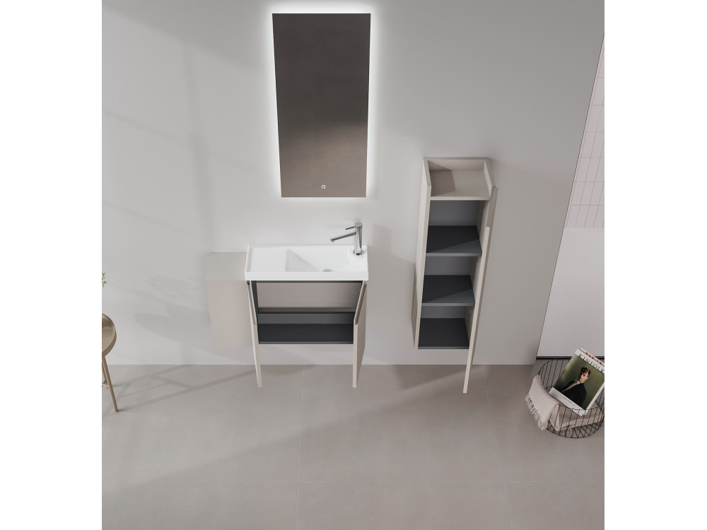 Meuble Vasque "Ferla 80" - 80 x 22 x 45 cm - Matte Mink