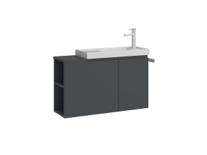 Meuble Vasque "Ferla 80" - 80 x 22 x 45 cm - Matte Anthracite