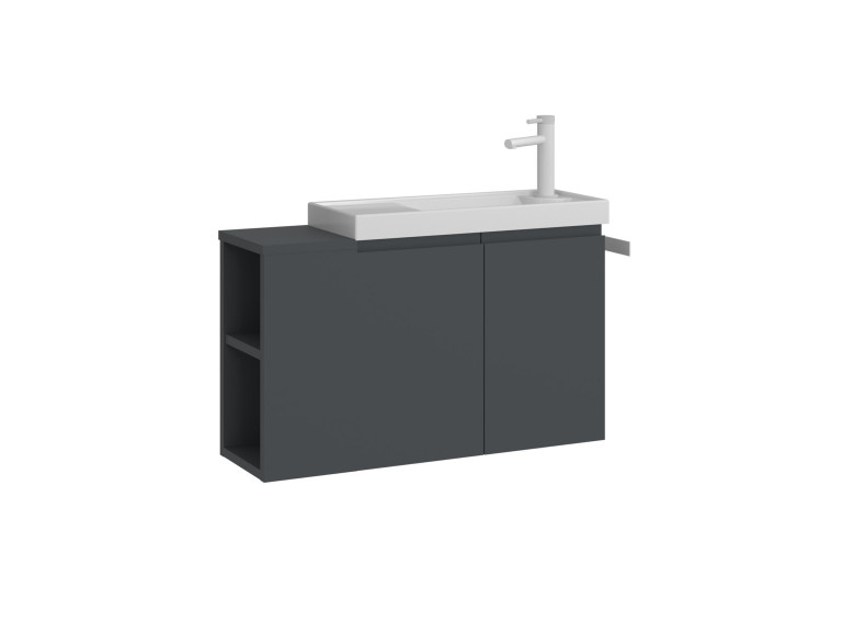 Meuble Vasque "Ferla 80" - 80 x 22 x 45 cm - Matte Anthracite