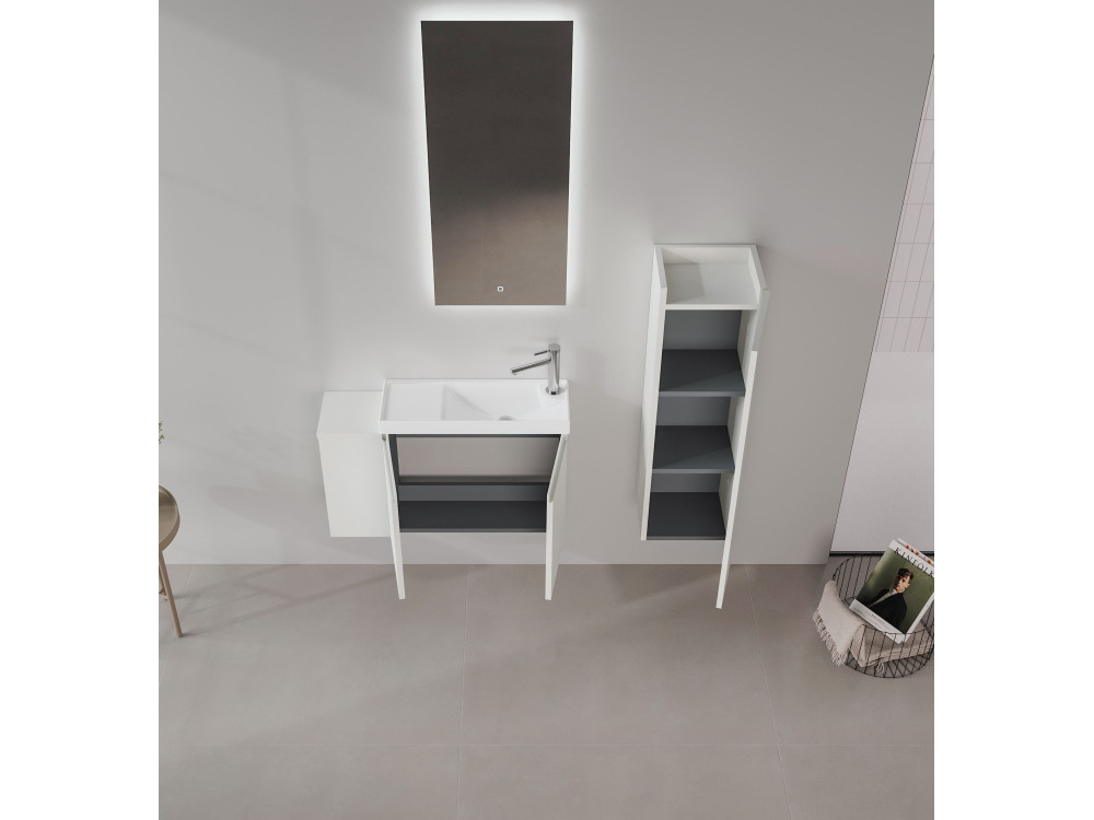 Meuble Vasque "Ferla 80" - 80 x 22 x 45 cm - Matte Cashmere