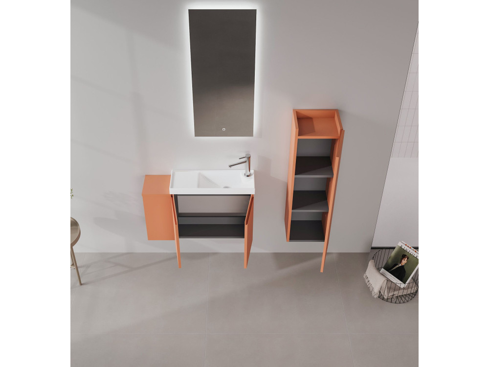Meuble Vasque "Ferla 80" - 80 x 22 x 45 cm - Matte Cinnamon