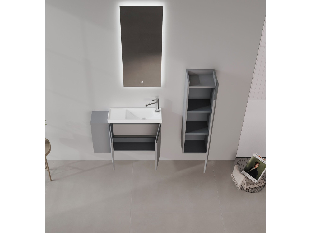 Meuble Vasque "Ferla 80" - 80 x 22 x 45 cm - Matte Grey