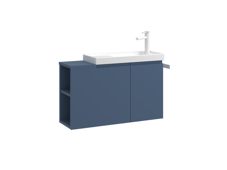 Meuble Vasque "Ferla 80" - 80 x 22 x 45 cm - Petrol Blue