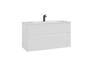 Meuble Vasque "Messina 100 v2" - 100 x 45 x 55 cm - Matte White