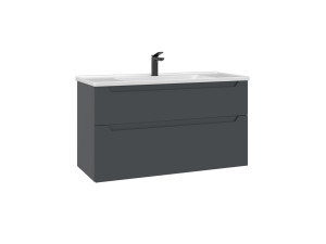 Meuble Vasque "Messina 100 v2" - 100 x 45 x 55 cm - Matte Anthracite